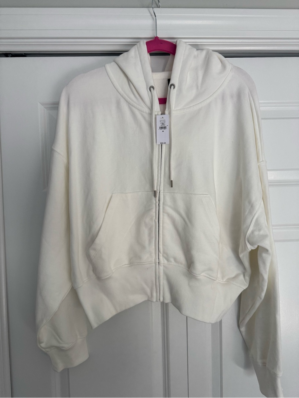 GAP Women's Cream Zip-Up Hooded Sweatshirt Jacket BRAND NEW